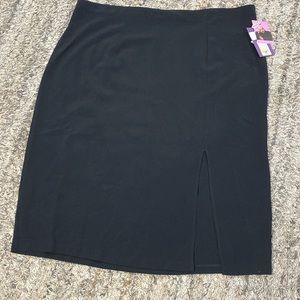 NWT Target X Sergio Hudson midi skirt with side front split sc 3X black